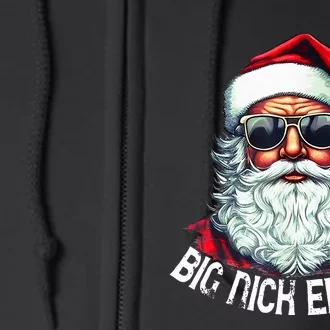 Big Nick Energy Funny Santa Christmas Full Zip Hoodie