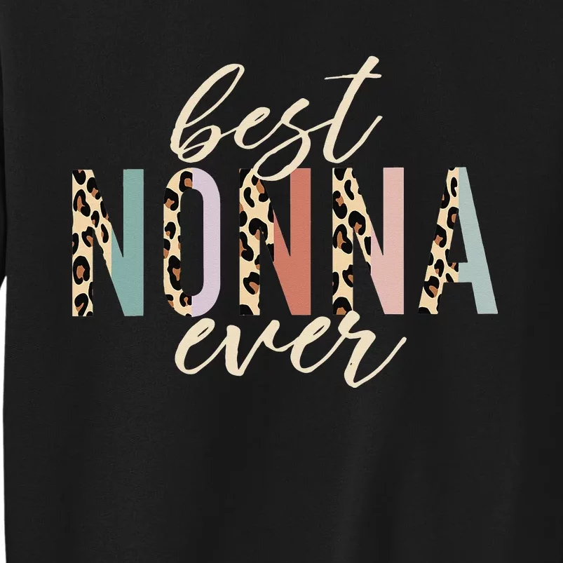 Best Nonna Ever Gifts Leopard Print Mothers Day Sweatshirt