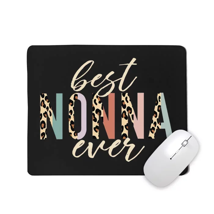 Best Nonna Ever Gifts Leopard Print Mothers Day Mousepad