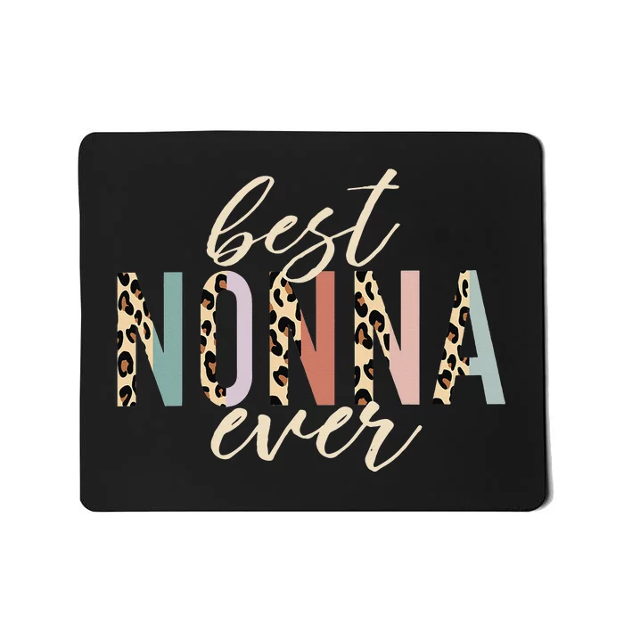 Best Nonna Ever Gifts Leopard Print Mothers Day Mousepad