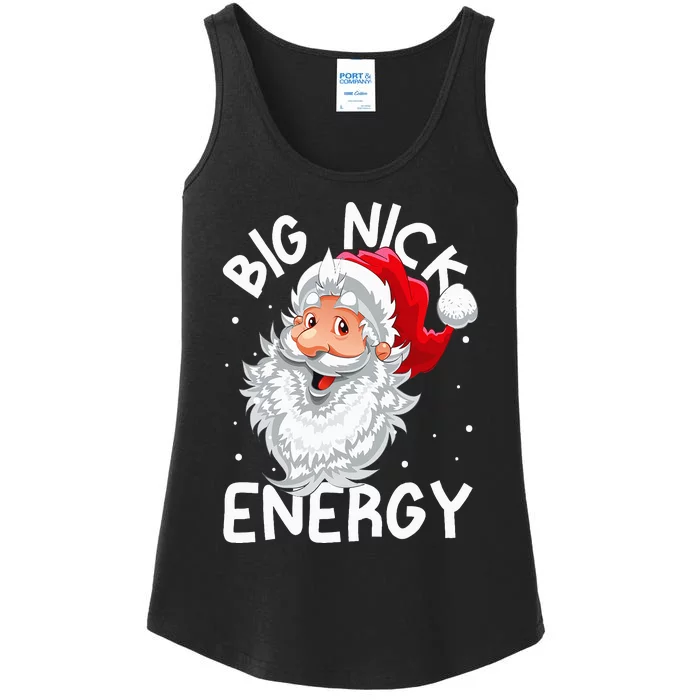 Big Nick Energy Christmas Santa Xmas Funny Meme Ladies Essential Tank