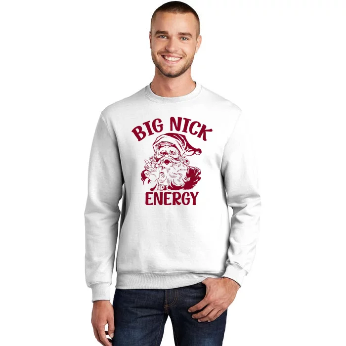 Big Nick Energy Christmas Retro Groovy Funny Vintage Santa Sweatshirt