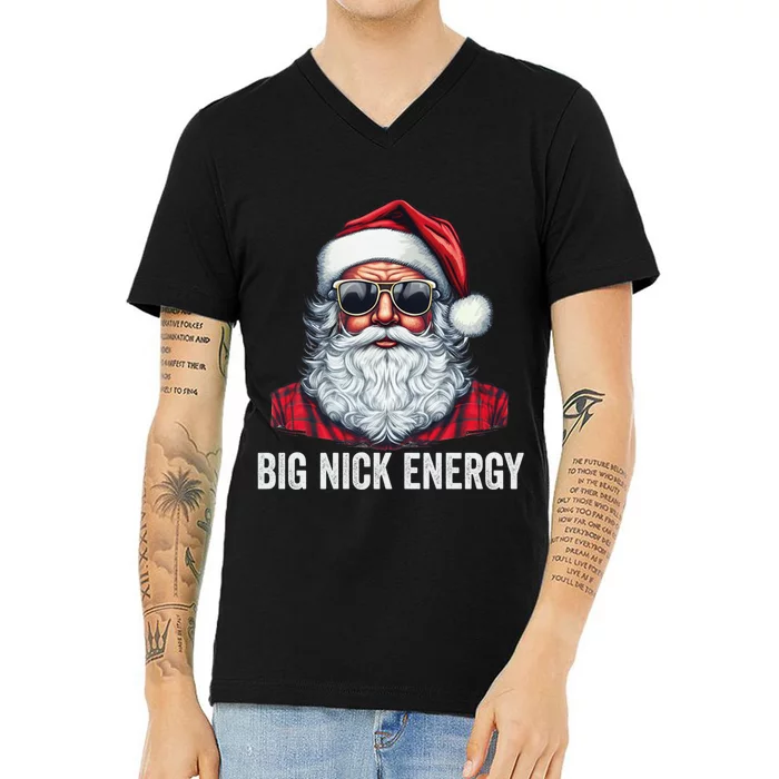 Big Nick Energy Santa V-Neck T-Shirt