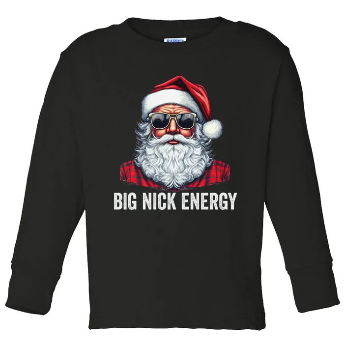 Big Nick Energy Santa Toddler Long Sleeve Shirt