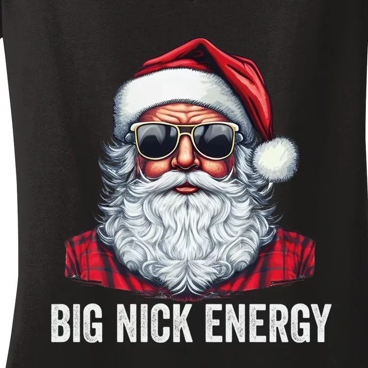 Big Nick Energy Santa Women's V-Neck T-Shirt