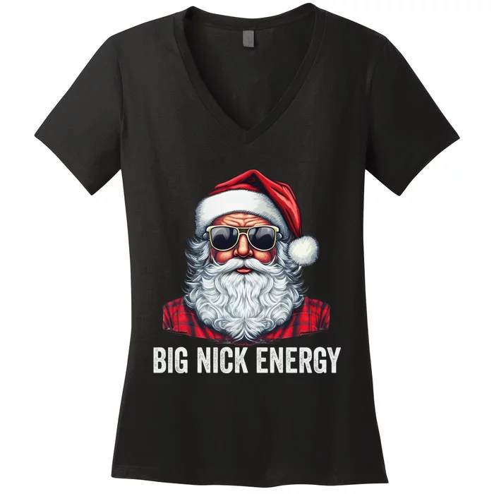 Big Nick Energy Santa Women's V-Neck T-Shirt