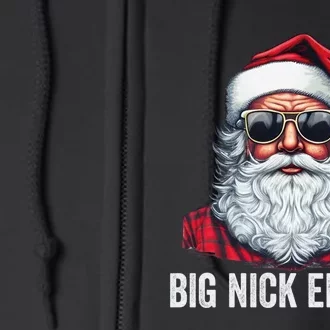 Big Nick Energy Santa Full Zip Hoodie