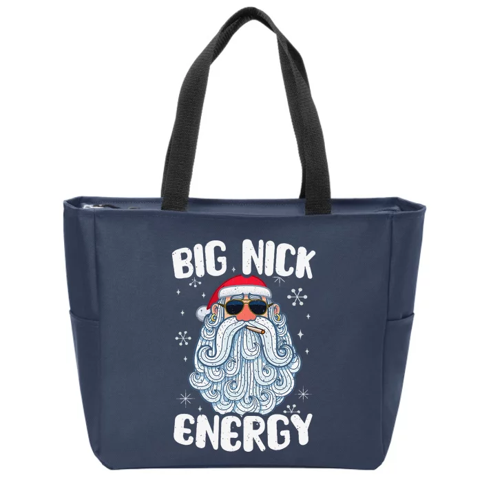 Big Nick Energy Funny Santas Xmas Christmas Zip Tote Bag