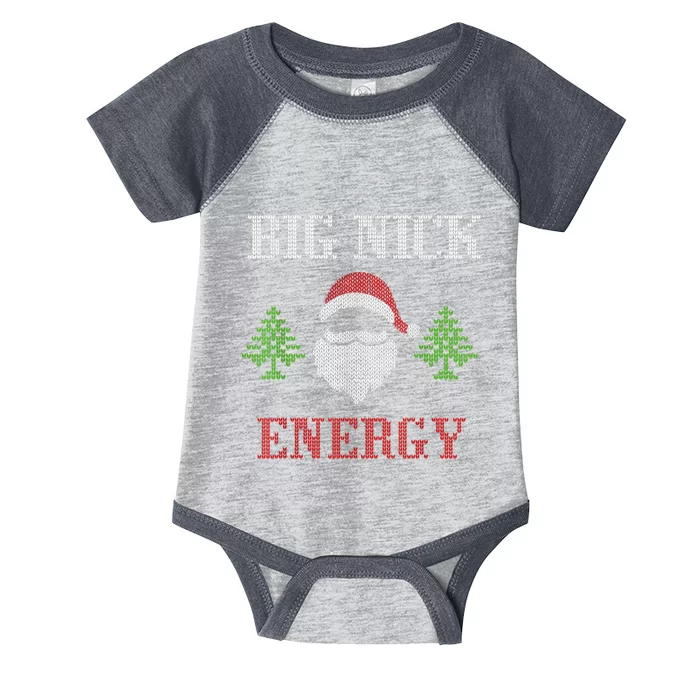 Big Nick Energy - Ugly Sweater - Big Nick Energy Santa Infant Baby Jersey Bodysuit