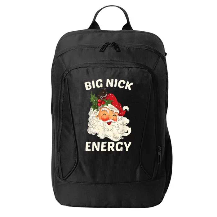 Big Nick Energy Funny Santa Christmas City Backpack