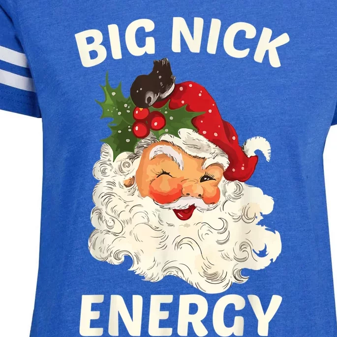 Big Nick Energy Funny Santa Christmas Enza Ladies Jersey Football T-Shirt