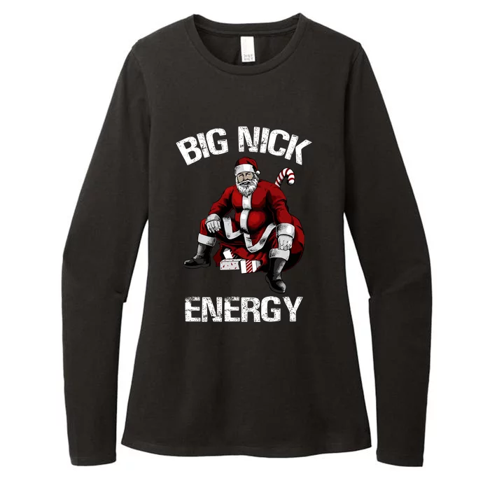 Big Nick Energy Funny Santa Christmas Womens CVC Long Sleeve Shirt