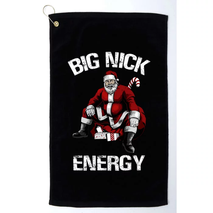 Big Nick Energy Funny Santa Christmas Platinum Collection Golf Towel