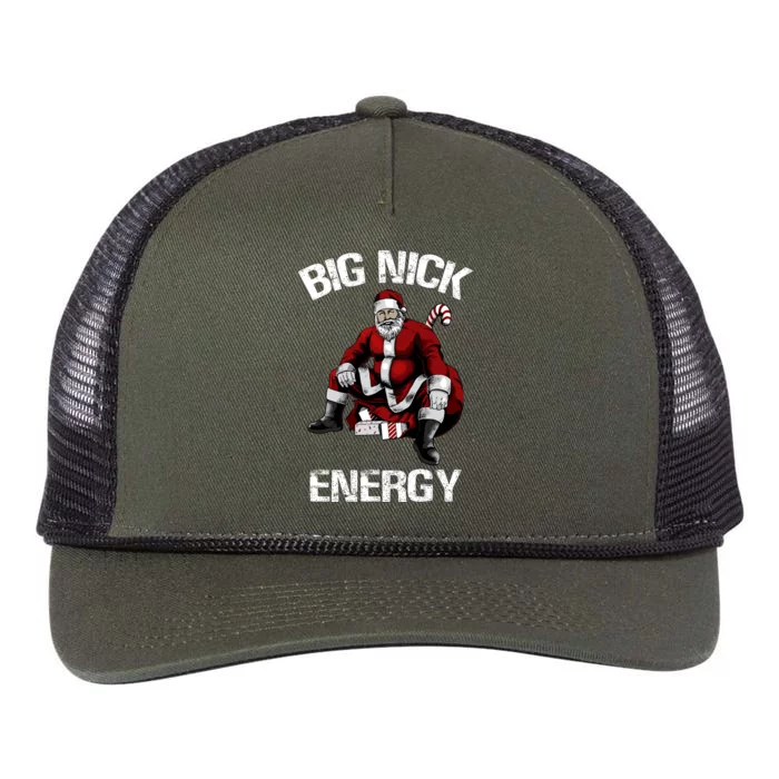 Big Nick Energy Funny Santa Christmas Retro Rope Trucker Hat Cap