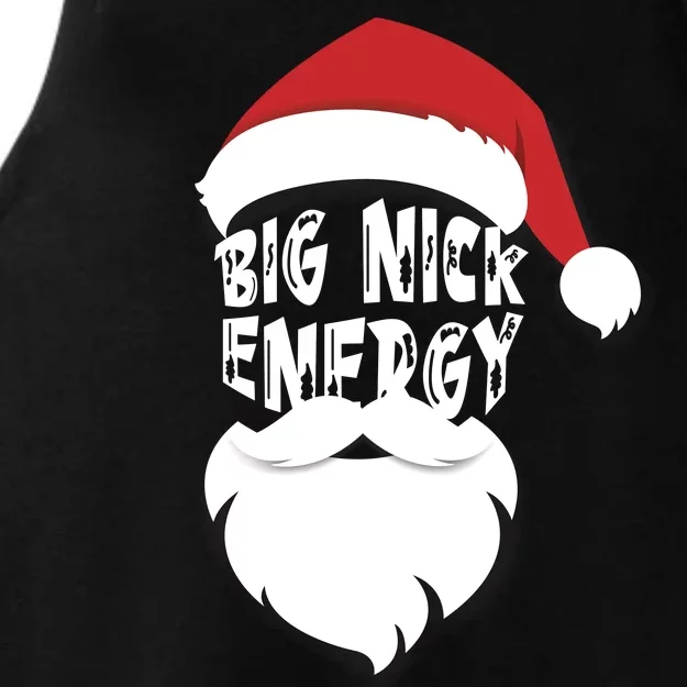 Big Nick Energy Funny Xmas Santa Hipster Ladies Tri-Blend Wicking Tank