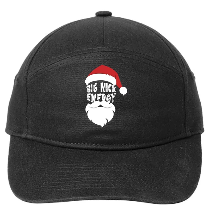 Big Nick Energy Funny Xmas Santa Hipster 7-Panel Snapback Hat