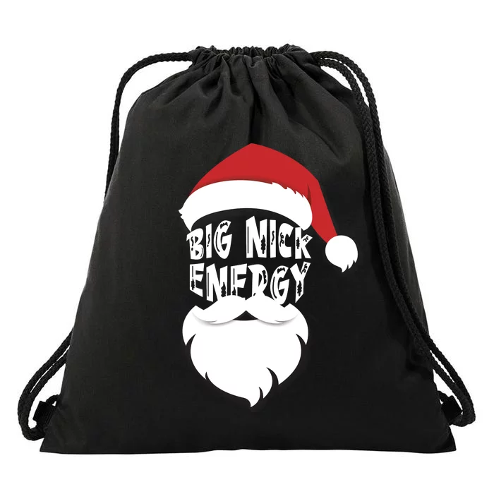 Big Nick Energy Funny Xmas Santa Hipster Drawstring Bag