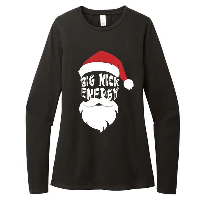 Big Nick Energy Funny Xmas Santa Hipster Womens CVC Long Sleeve Shirt