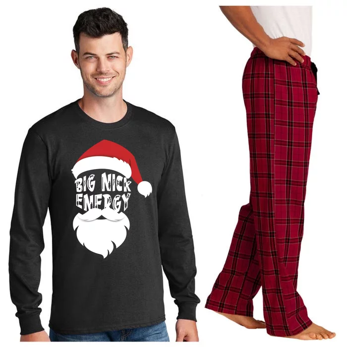 Big Nick Energy Funny Xmas Santa Hipster Long Sleeve Pajama Set