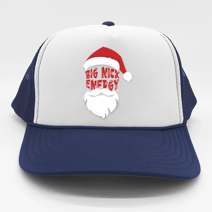 Big Nick Energy Funny Xmas Santa Hipster Trucker Hat