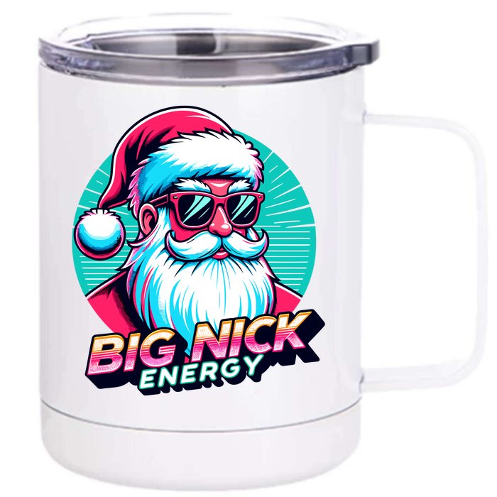 Big Nick Energy Funny Santa Christmas Front & Back 12oz Stainless Steel Tumbler Cup