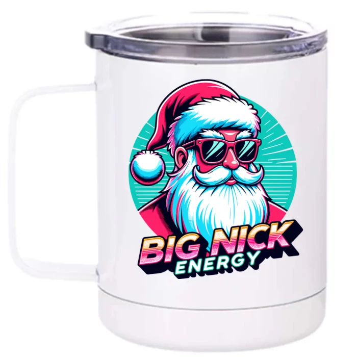 Big Nick Energy Funny Santa Christmas Front & Back 12oz Stainless Steel Tumbler Cup