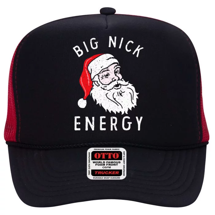 Big Nick Energy Funny Santa Christmas Family Matching High Crown Mesh Trucker Hat