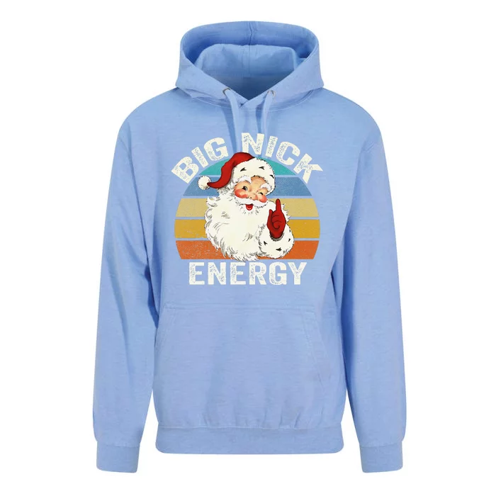 Big Nick Energy Santa Christmas Retro Vintage Unisex Surf Hoodie