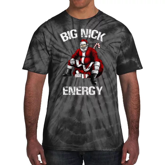 Big Nick Energy Funny Santa Christmas Tie-Dye T-Shirt