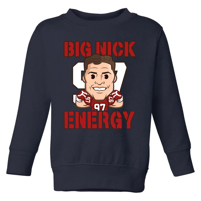 Big Nick Energy Nick 97 Football Player Bosa Fan Toddler Sweatshirt