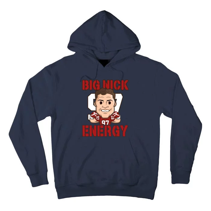 Big Nick Energy Nick 97 Football Player Bosa Fan Tall Hoodie