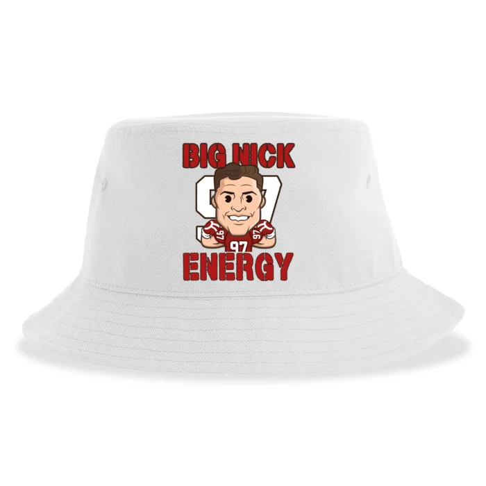 Big Nick Energy Nick 97 Football Player Bosa Fan Sustainable Bucket Hat