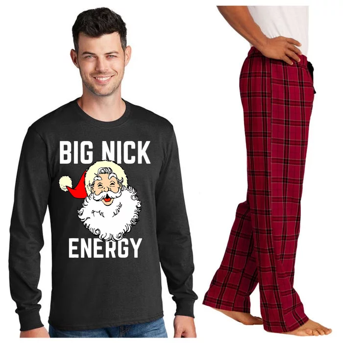 Big Nick Energy Funny Xmas Christmas Gift Long Sleeve Pajama Set