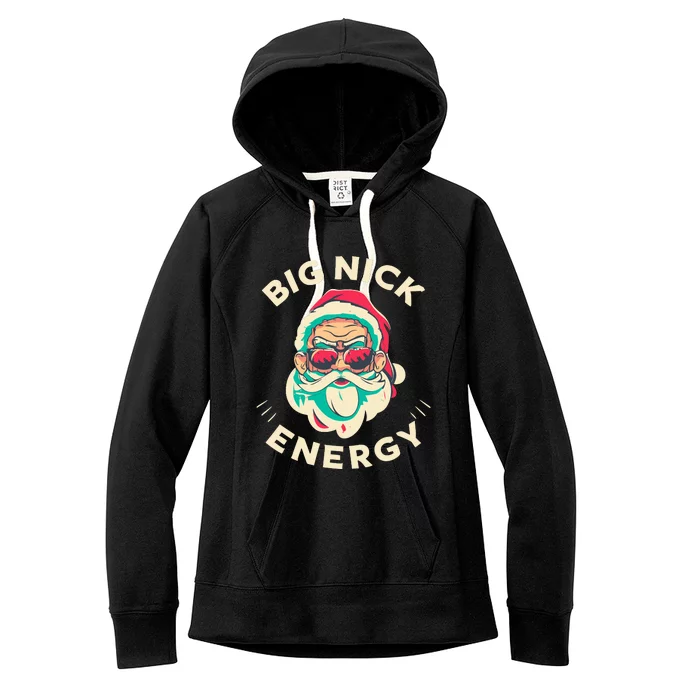 Big Nick Energy Santa Christmas Women's Fleece Hoodie