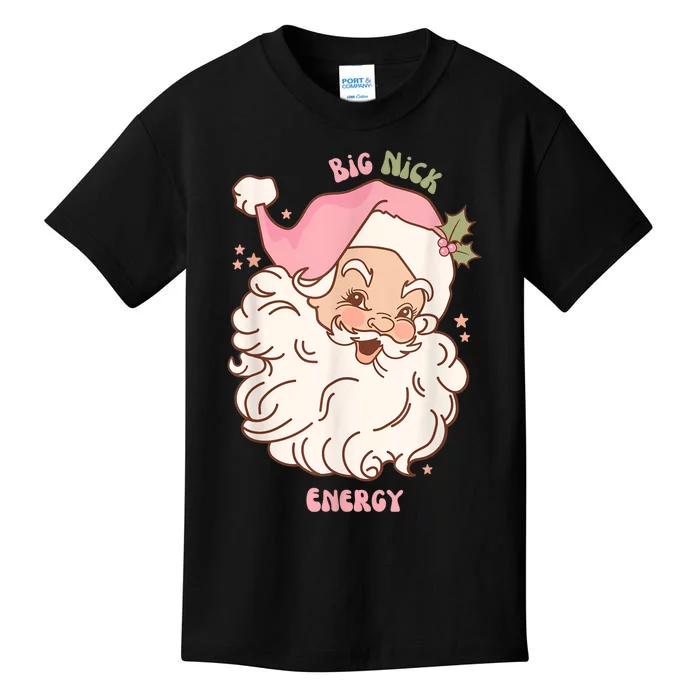 Big Nick Energy Shirt Santa Xmas Funny Christmas Kids T-Shirt