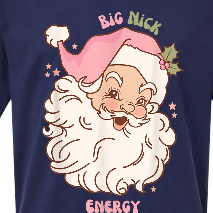 Big Nick Energy Shirt Santa Xmas Funny Christmas Sueded Cloud Jersey T-Shirt