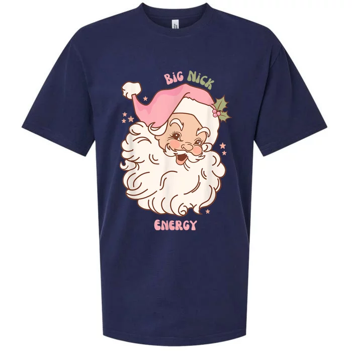 Big Nick Energy Shirt Santa Xmas Funny Christmas Sueded Cloud Jersey T-Shirt