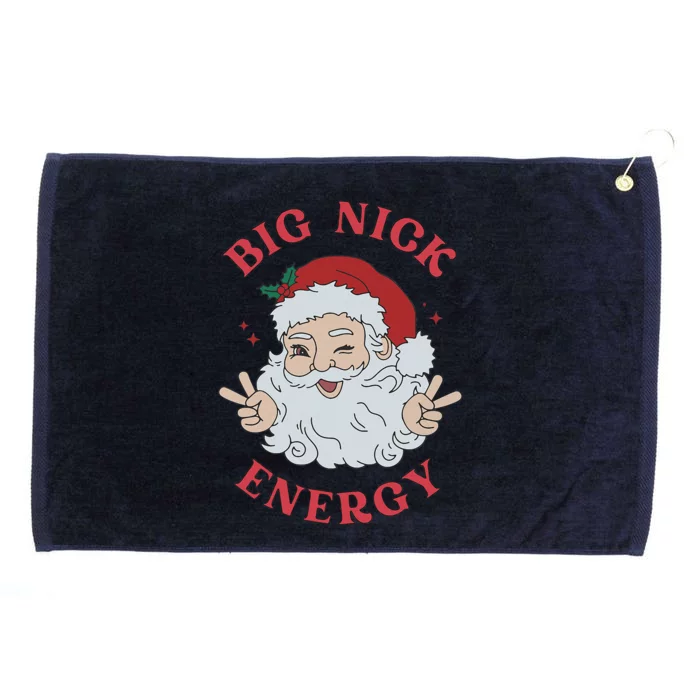 Big Nick Energy Santa Naughty Humor Christmas Grommeted Golf Towel