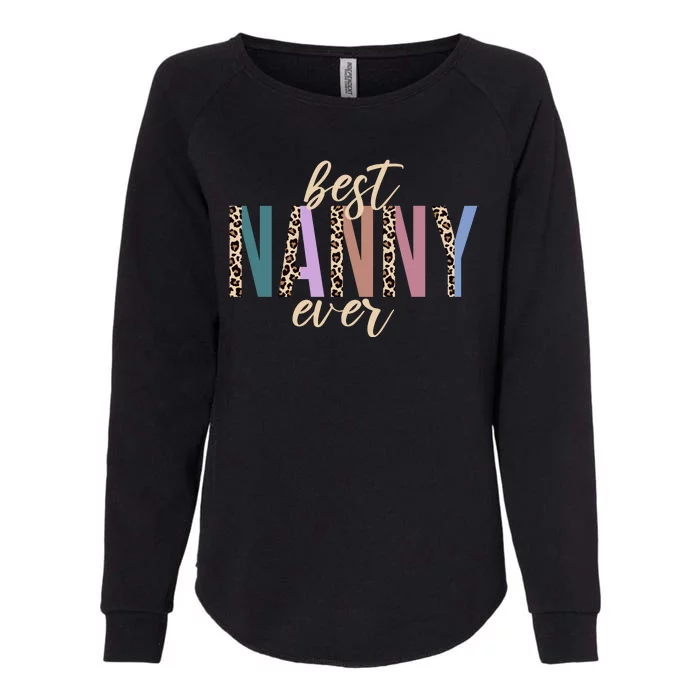 Best Nanny Ever Cheetah Cute Gift Womens California Wash Sweatshirt