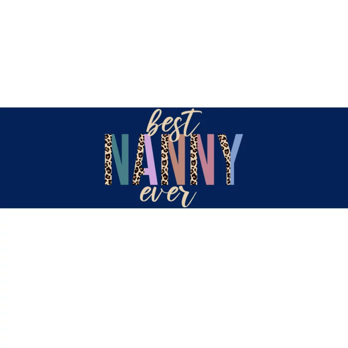 Best Nanny Ever Cheetah Cute Gift Bumper Sticker