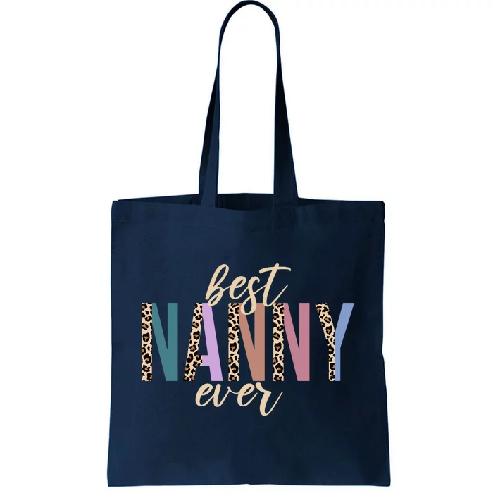 Best Nanny Ever Cheetah Cute Gift Tote Bag