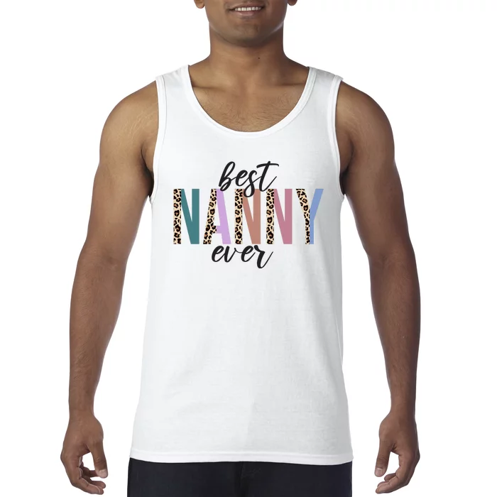 Best Nanny Ever Cheetah Cute Gift Tank Top