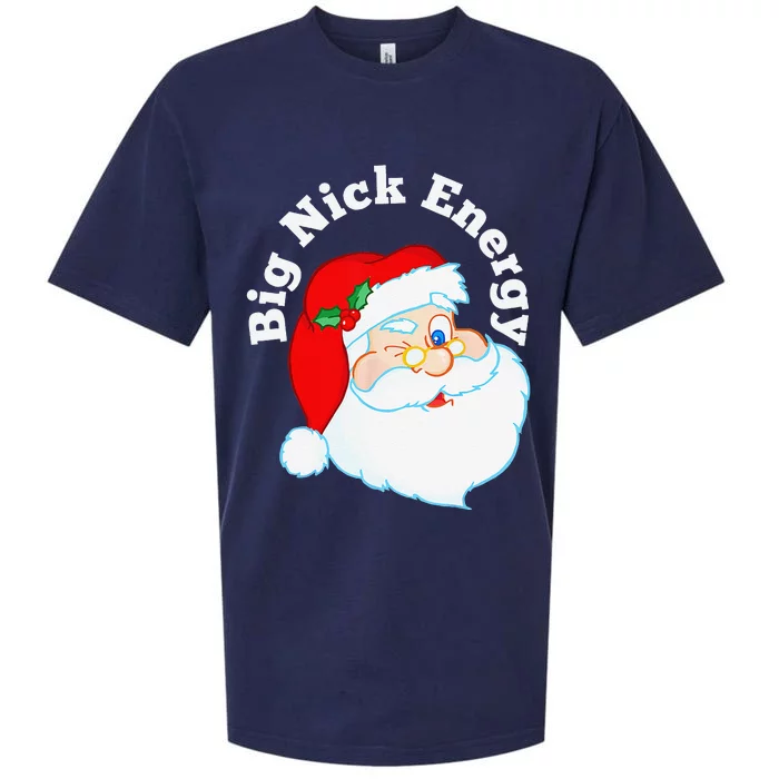 Big Nick Energy Santa Naughty Humor Funny Christmas Sueded Cloud Jersey T-Shirt