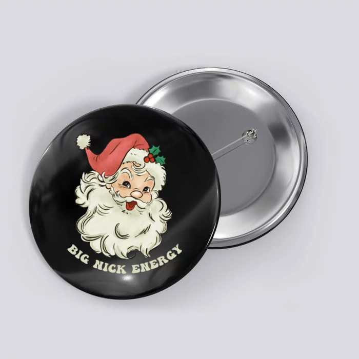 Big Nick Energy Santa Groovy Retro Button