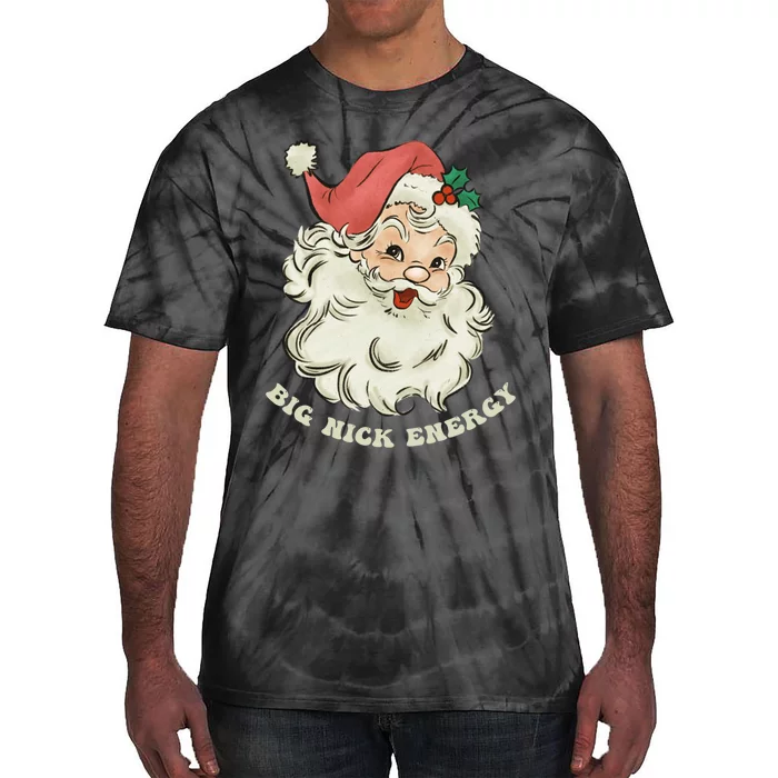 Big Nick Energy Santa Groovy Retro Tie-Dye T-Shirt