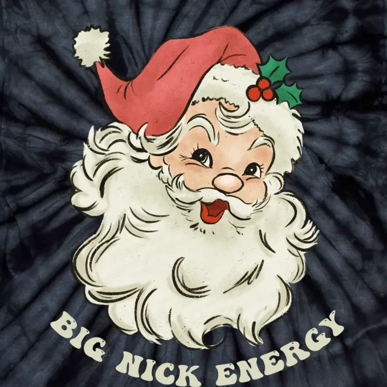 Big Nick Energy Santa Groovy Retro Tie-Dye T-Shirt