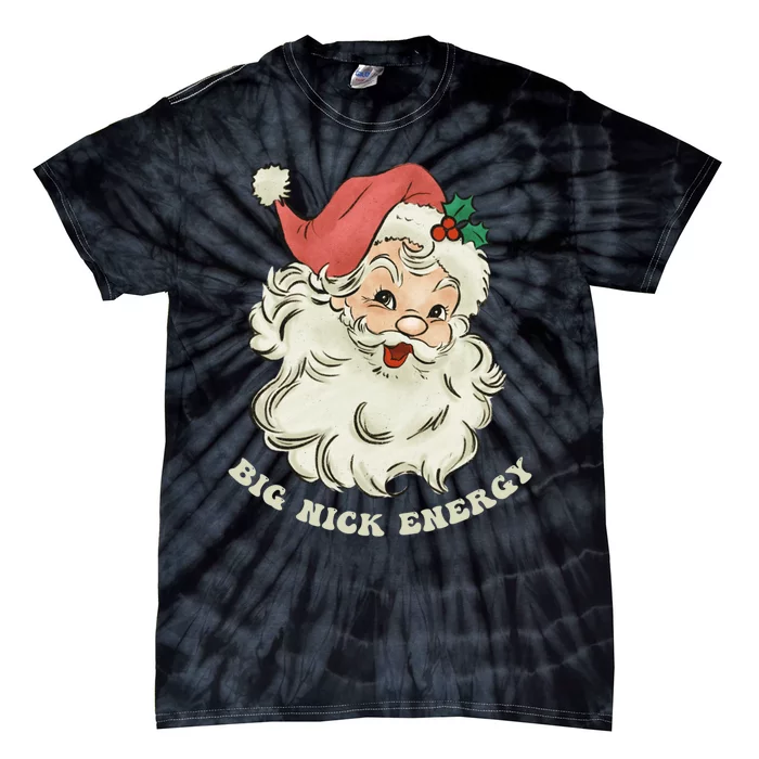 Big Nick Energy Santa Groovy Retro Tie-Dye T-Shirt