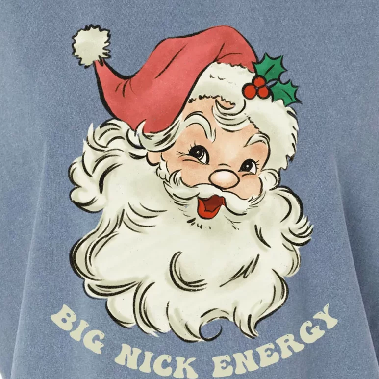 Big Nick Energy Santa Groovy Retro Garment-Dyed Women's Muscle Tee