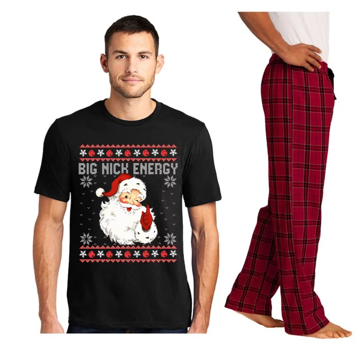 Big Nick Energy Santa Naughty Ugly Christmas Sweater Pajama Set