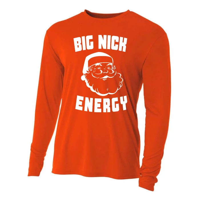 Big Nick Energy Funny Santa Claus Cooling Performance Long Sleeve Crew